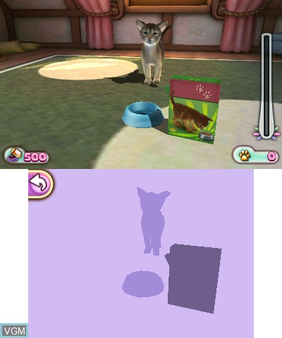 In-game screen of the game I Love my Pets on Nintendo 3DS