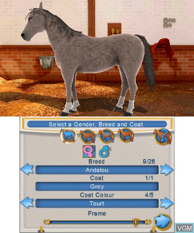 In-game screen of the game 2in1 - Horses 3D on Nintendo 3DS