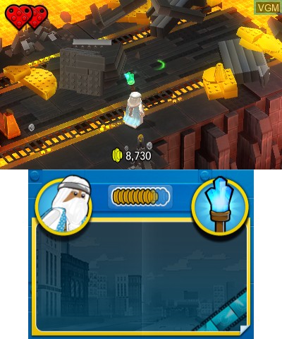 In-game screen of the game LEGO Movie Videogame, The on Nintendo 3DS