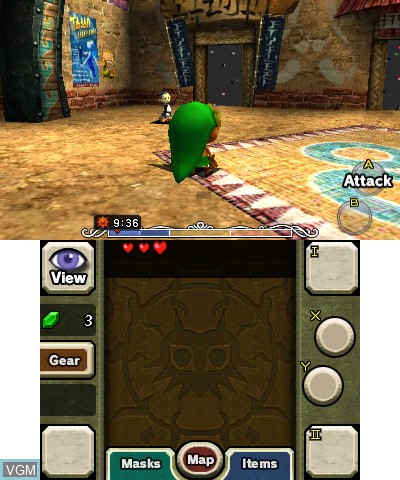In-game screen of the game Legend of Zelda, The - Majora's Mask 3D on Nintendo 3DS