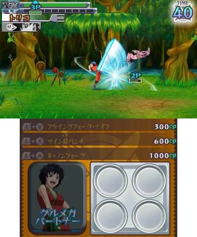 In-game screen of the game Toriko - Gourmet Battle! on Nintendo 3DS
