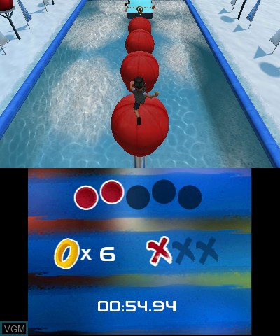 In-game screen of the game Wipeout 3 on Nintendo 3DS