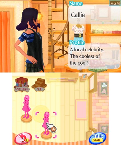 In-game screen of the game New Style Boutique 2 - Fashion Forward on Nintendo 3DS