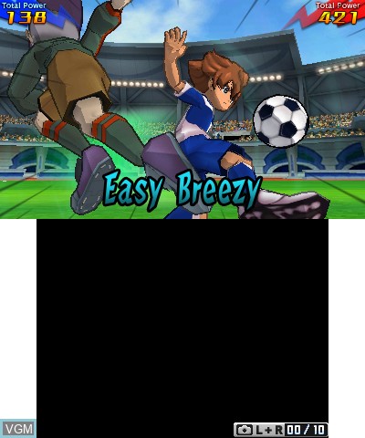 In-game screen of the game Inazuma Eleven Go Galaxy - Supernova on Nintendo 3DS
