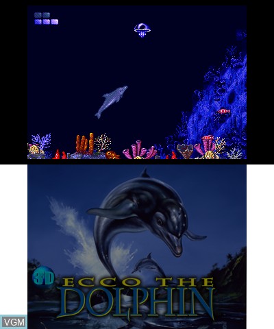 In-game screen of the game 3D Ecco the Dolphin on Nintendo 3DS
