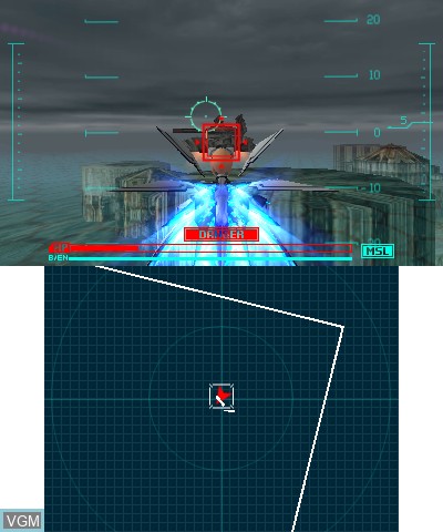 In-game screen of the game Iron Combat - War in the Air on Nintendo 3DS