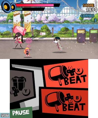 In-game screen of the game Radiohammer on Nintendo 3DS