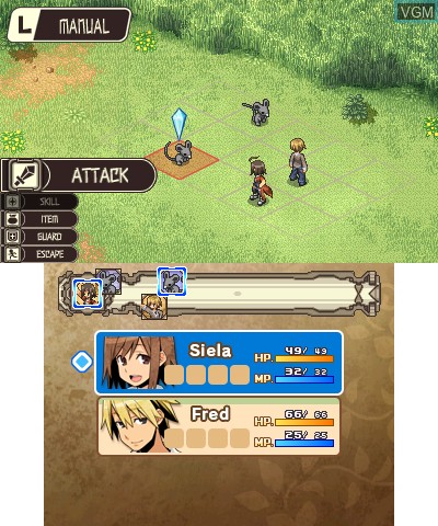 In-game screen of the game Adventure Bar Story on Nintendo 3DS