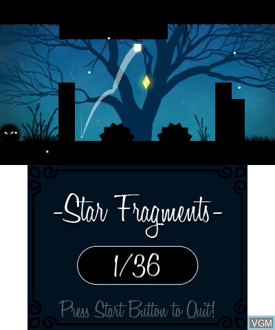 In-game screen of the game 36 Fragments of Midnight on Nintendo 3DS