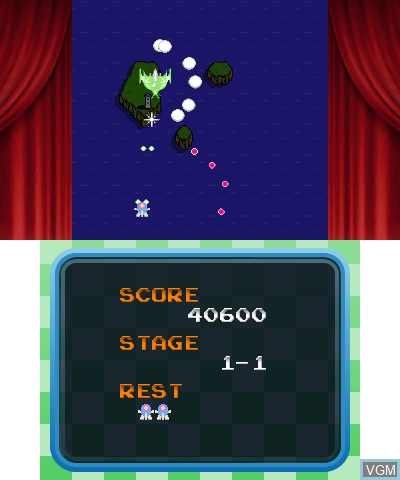 In-game screen of the game 3D Classics - TwinBee on Nintendo 3DS