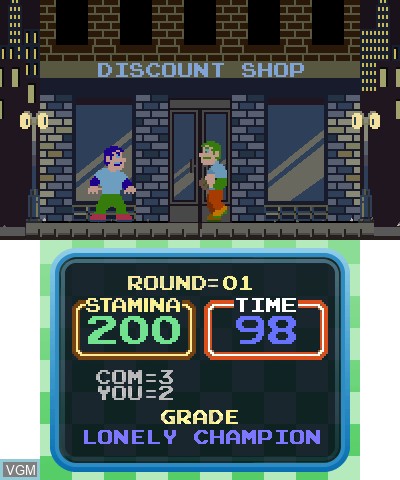 In-game screen of the game 3D Classics - Urban Champion on Nintendo 3DS