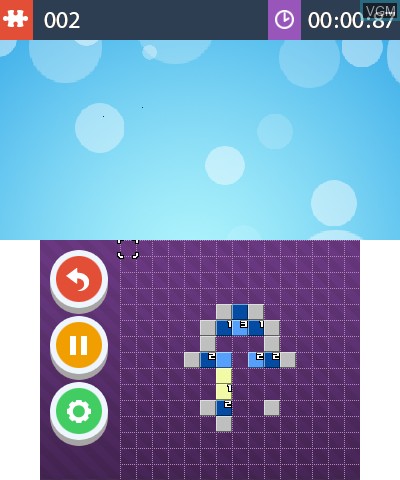 In-game screen of the game Icon Puzzle Tappingo on Nintendo 3DS
