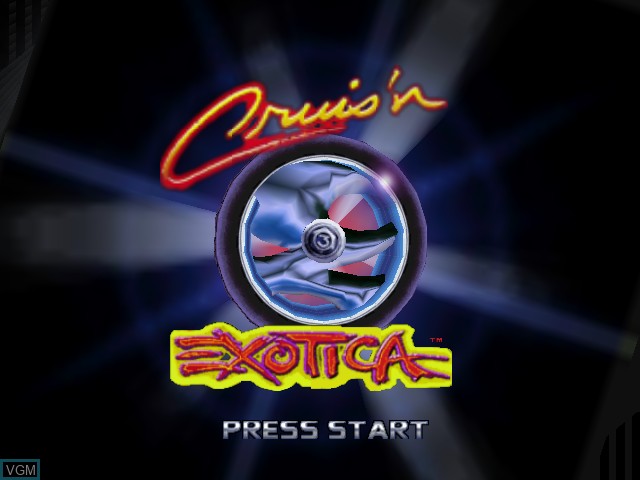 Title screen of the game Cruis'n Exotica on Nintendo 64