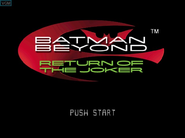 Title screen of the game Batman Beyond - Return of the Joker on Nintendo 64