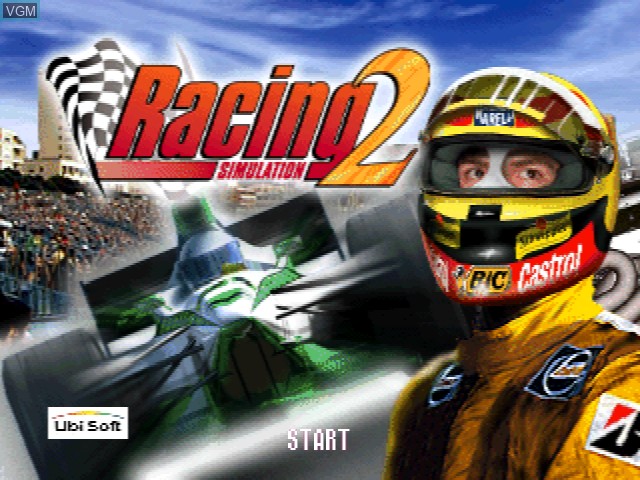 Title screen of the game Racing Simulation 2 on Nintendo 64