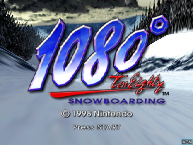 Title screen of the game 1080° Snowboarding on Nintendo 64