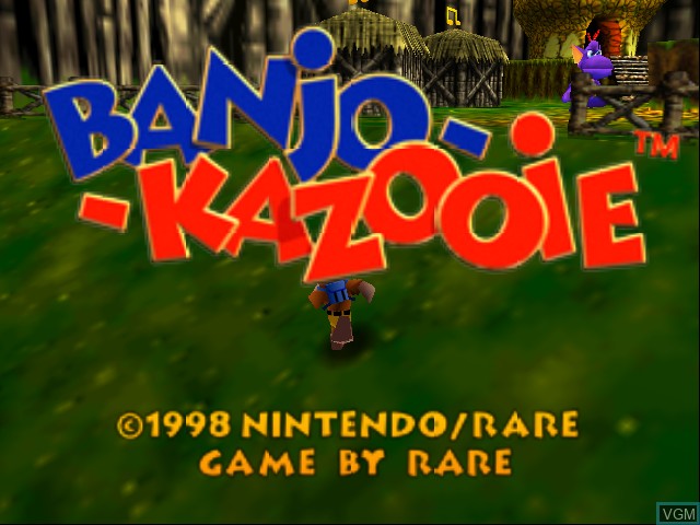 Title screen of the game Banjo-Kazooie on Nintendo 64