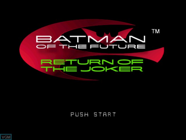 Title screen of the game Batman of the Future - Return of the Joker on Nintendo 64
