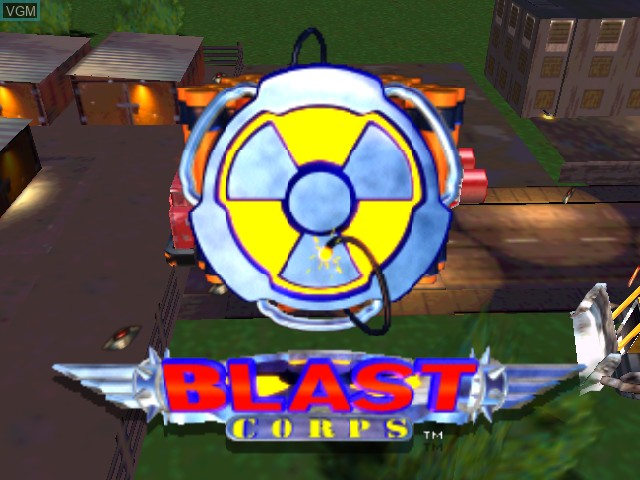 Title screen of the game Blast Corps on Nintendo 64