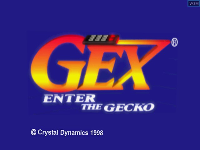 Title screen of the game Gex 64 - Enter the Gecko on Nintendo 64