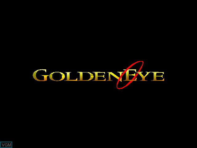 Title screen of the game GoldenEye 007 on Nintendo 64