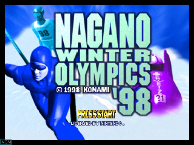 Title screen of the game Nagano Winter Olympics '98 on Nintendo 64