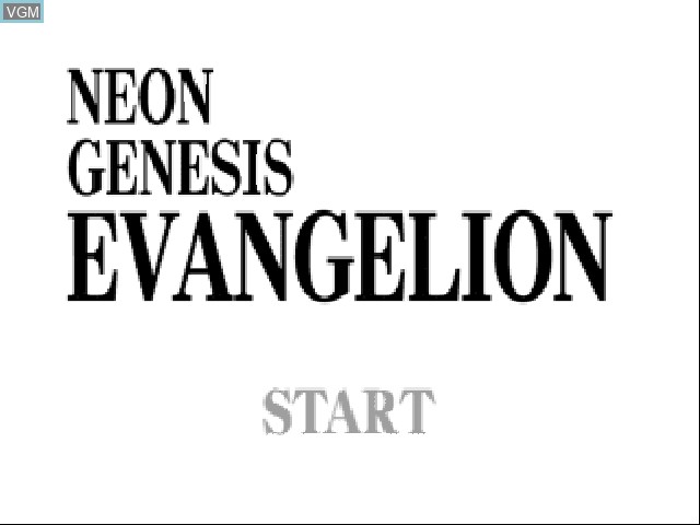 Title screen of the game Neon Genesis Evangelion on Nintendo 64