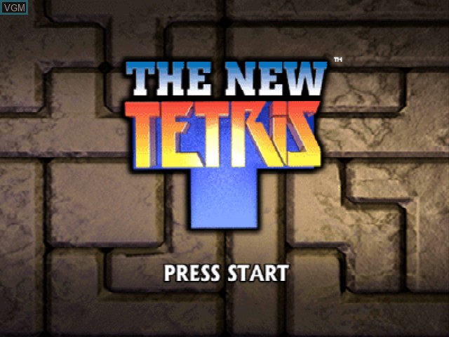 Title screen of the game New Tetris, The on Nintendo 64