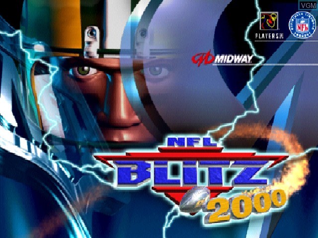 Title screen of the game NFL Blitz 2000 on Nintendo 64