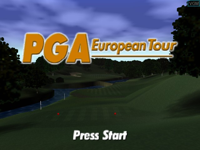 Title screen of the game PGA European Tour on Nintendo 64