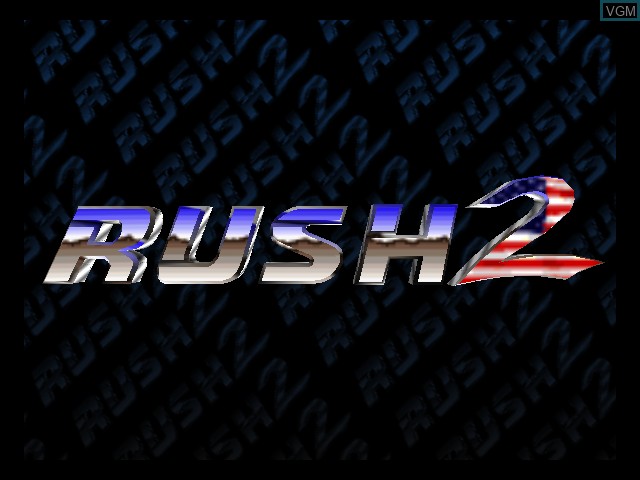 Title screen of the game Rush 2 - Extreme Racing on Nintendo 64