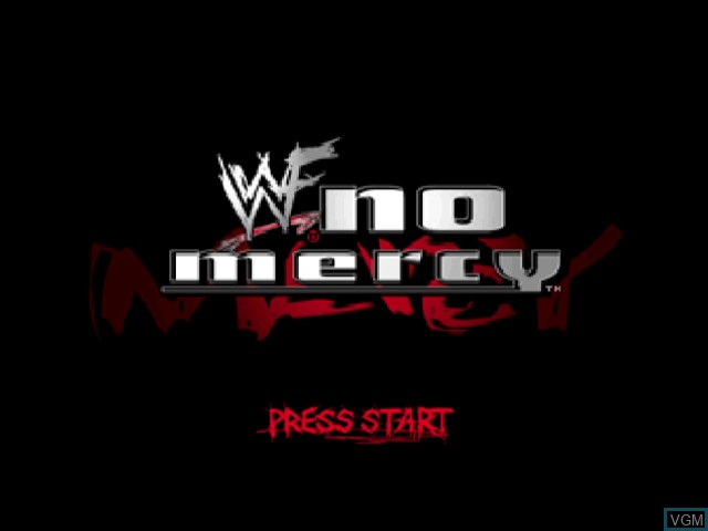 Title screen of the game WWF No Mercy on Nintendo 64