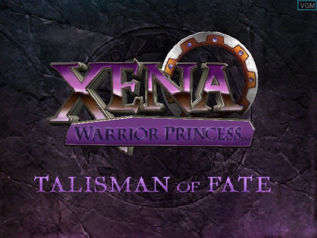 Title screen of the game Xena - Warrior Princess on Nintendo 64