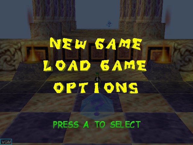 Menu screen of the game Gex 64 - Enter the Gecko on Nintendo 64