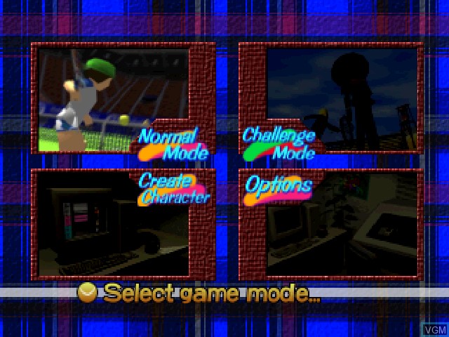 Menu screen of the game Let's Smash on Nintendo 64