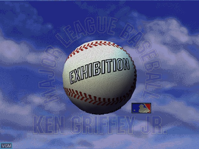 Menu screen of the game Major League Baseball Featuring Ken Griffey, Jr. on Nintendo 64