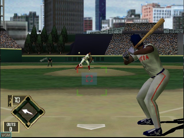 In-game screen of the game All-Star Baseball 2000 on Nintendo 64