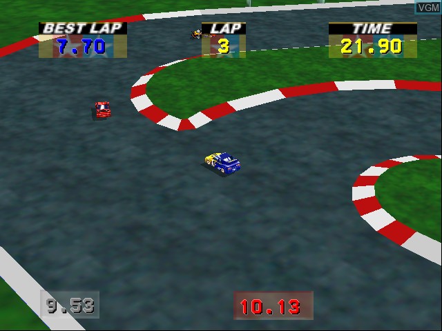 In-game screen of the game Tamiya Racing 64 on Nintendo 64