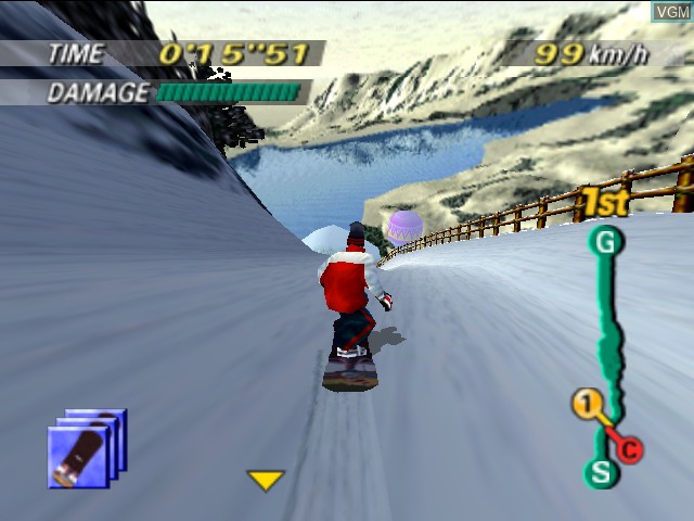 In-game screen of the game 1080° Snowboarding on Nintendo 64