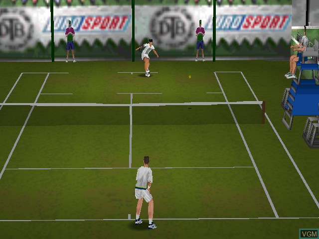 In-game screen of the game All Star Tennis '99 on Nintendo 64