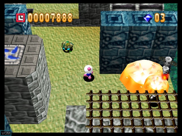 In-game screen of the game Bomberman 64 on Nintendo 64