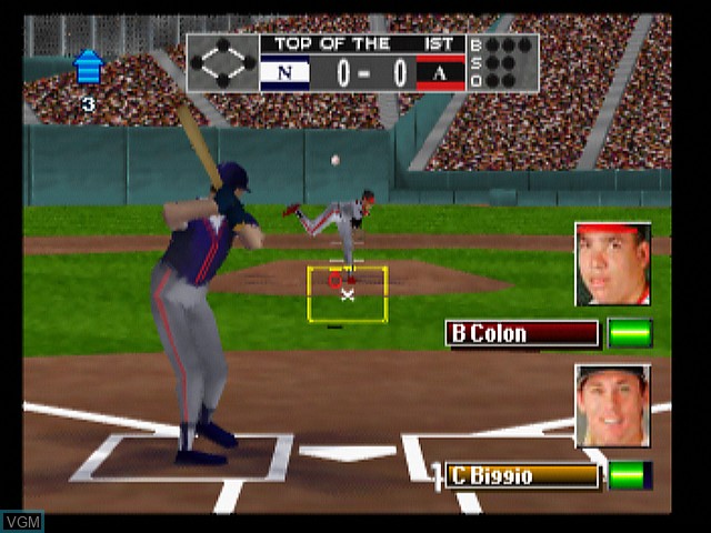 In-game screen of the game Bottom of the 9th on Nintendo 64