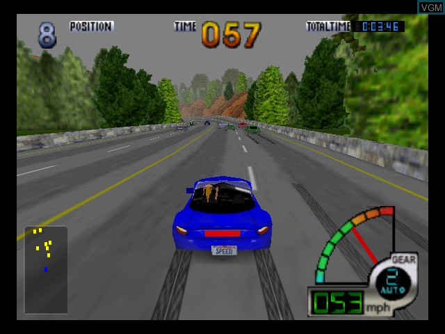 In-game screen of the game California Speed on Nintendo 64