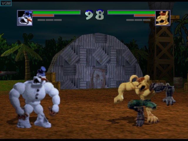 In-game screen of the game ClayFighter 63 1/3 on Nintendo 64