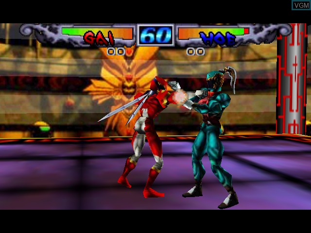 In-game screen of the game Dual Heroes on Nintendo 64