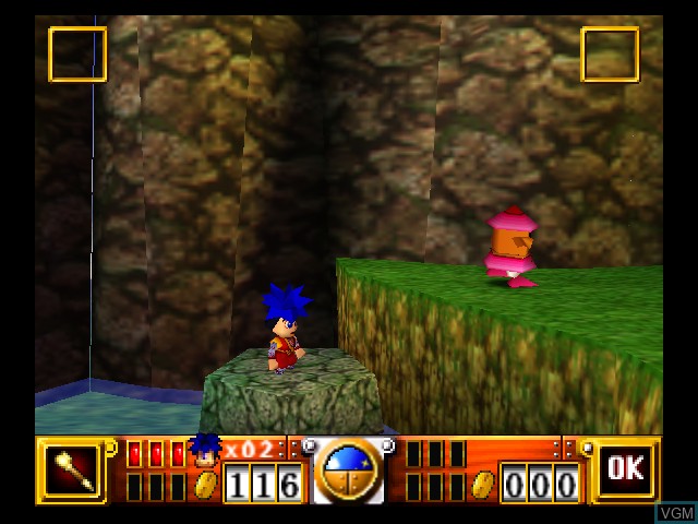 In-game screen of the game Goemon's Great Adventure on Nintendo 64