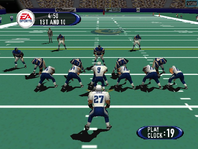 In-game screen of the game Madden NFL 2001 on Nintendo 64