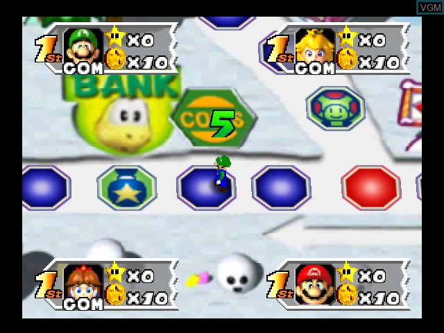 In-game screen of the game Mario Party 3 on Nintendo 64