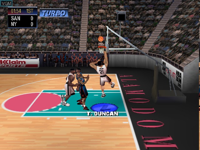 In-game screen of the game NBA Jam 2000 on Nintendo 64