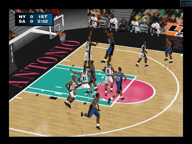 In-game screen of the game NBA Live 2000 on Nintendo 64